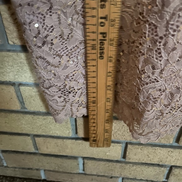 NWT Marina Lace Cap Sleeve Scalloped V-Neck Sheath Dress Blush Pink Size XL - Picture 6 of 7